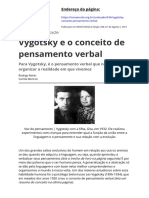 RATIER, R. Vygotsky e o Conceito de Pensamento Verbal (Nova Escola)