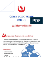 Cálculo ADM MA459 - Introducción al razonamiento cuantitativo
