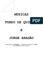 Músicas Fundo de Quintal E Jorge Aragão: Fornecido Por SAMBANET - A Revista Virtual Do Samba