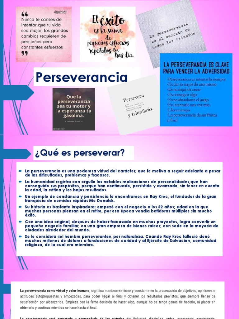 La Importancia de la Perseverancia | PDF
