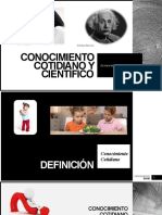 Conocimiento Cotidiano y Científico