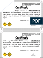 Certificados treinamento segurança trabalho EPI SESTVIDA