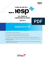 Questões de 01 A 90: Vestibular Meio de Ano 2013