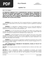 City of Newark: Legislation Text
