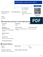 EU Digital Passenger Locator Form (DPLF)