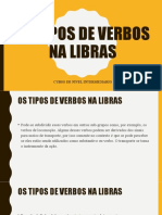 Aula 7 - Os Tipos de Verbos