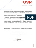 Carta Bienvenida LS