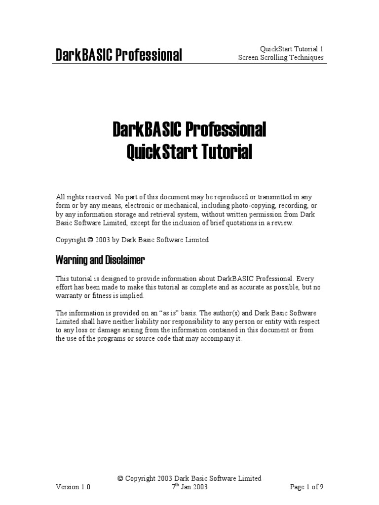 Manual по dark basic