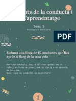 Tema 5 - Fonaments de La Conducta I de L'aprenentatge