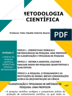Metodologia Científica: Professor Tutor Claudio Fabricio Duarte