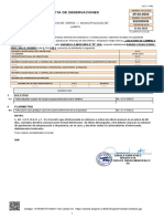 Acta de Observaciones 25-02-2022: Art. 4.2.4 OGUC Falta Adjuntar Cuadro de Carga Ocupacional para Nuevo Destino