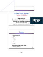 18-759: Wireless Networks: Ecture 17: Cellular