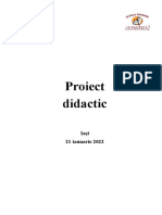 Proiect Didactic - Muzică Și Mișcare