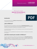 Manual de usuario MiDecisor: guía completa sobre el producto de análisis de riesgo crediticio