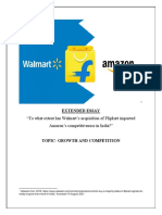 Extended Essay: "To What Extent Has Walmart's Acquisition of Flipkart Impacted Amazon's Competitiveness in India?"