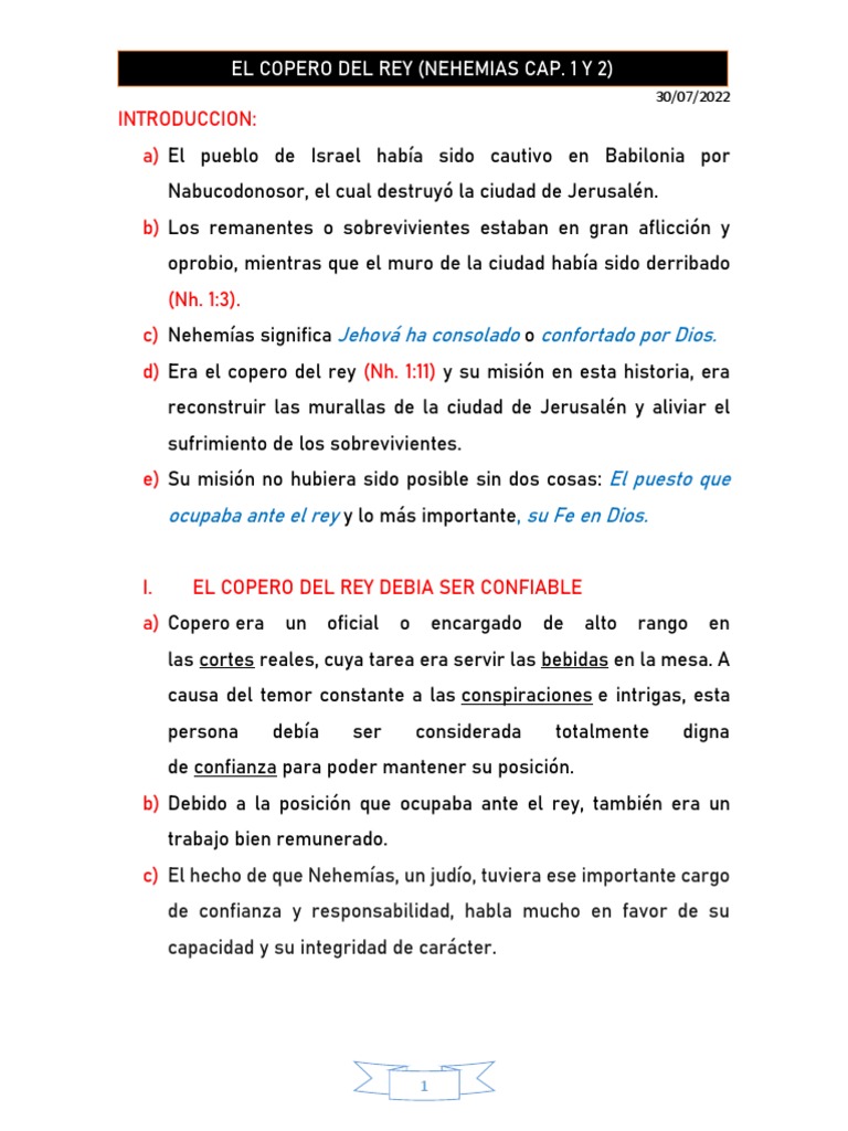 El Copero Del Rey | PDF