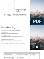 Hillsong UK Evening College Theology: Faith Foundations: Wednesday 16 January 2019