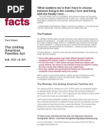 Uniting American Families Act (UAFA) Fact Sheet