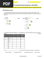 MCR3U Unit 3: Exponential Functions Assignment - APPLICATION