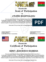 Certificate of Participation: LTN Eric Bountoulgou