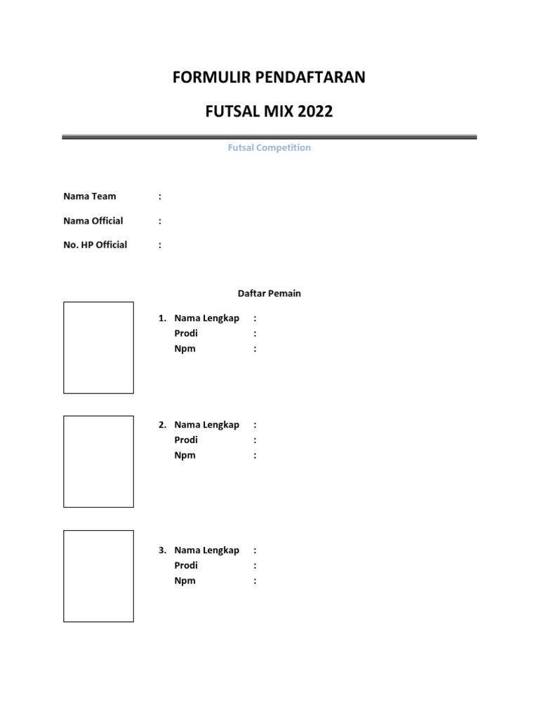 formulir-pendaftaran-futsal-mix-pdf