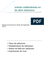 Excavaciones Subterraneas en Zonas de Altos Esfuerzos