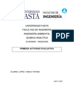 Universidad Fasta Facultad de Ingenieria Ingeniería Ambiental Química Analítica