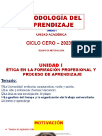 Metodología Del Aprendizaje: Ciclo Cero - 2023 - I