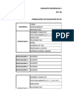 Conjunto Residencial Parque Central Bonavista 2 NIT: 900.637.542-1 Formulario Actualizacion de Datos para Propietarios (Unicamente)
