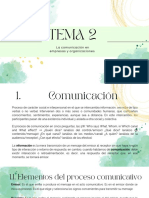 Tema 2: La Comunicación en Empresas y Organizaciones