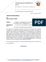 CARTA N°023 NOTIFICO PRESENTACION DE DOCUMENTOS ORIGINALES