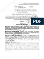 Proyecto de Acuerdo Política Pública Indígena de Villavicencio