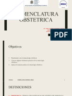 Nomenclatura Obstetrica: Dr. Omar Alberto Martinez Cabrera Ginecologo Y Obstetra Hospital Escuela Regional "Asuncion"