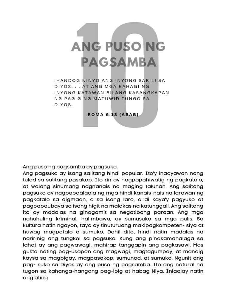 Ang puso ng pagsamba pdf
