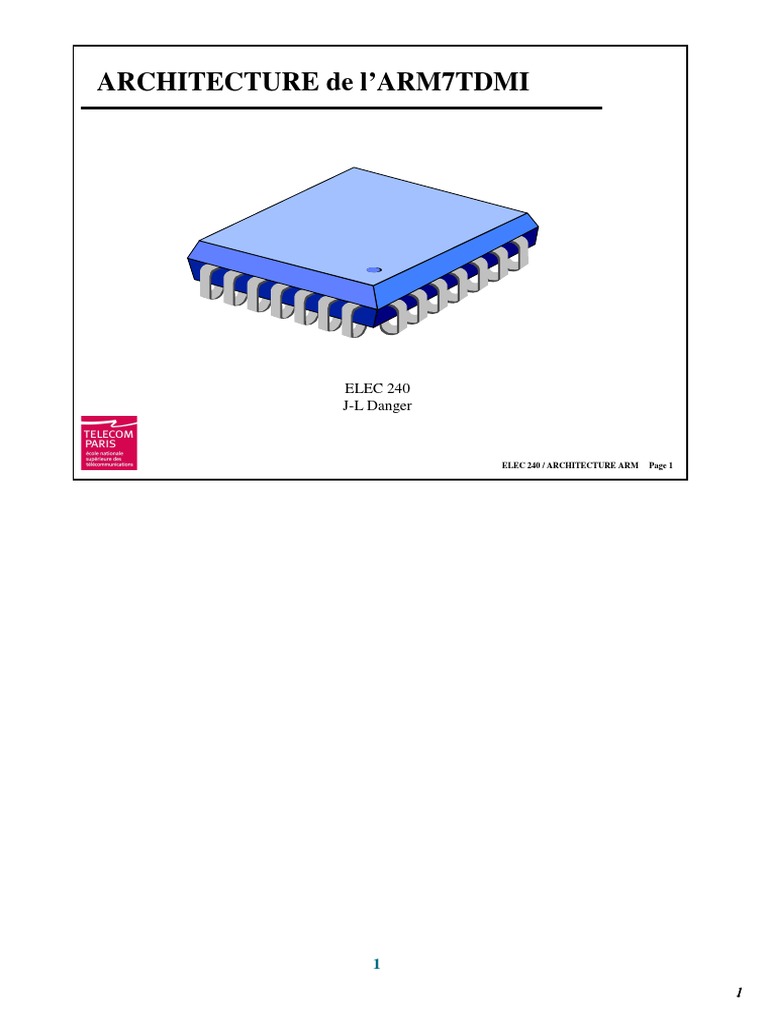 Architecture ARM7TDMI et Pipeline | PDF | Microprocesseur | Ingénierie ...