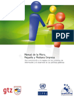 ONU-Cepal. Manual Micro, Pequeña y Mediana Empresa