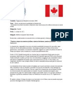 Discurso Canadá Oms