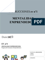 Instrucciones Ev Nº1: Mentalidad Emprendedora