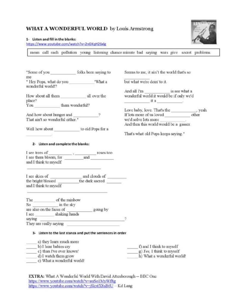 What A Wonderful World PDF