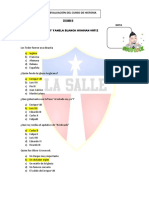 Cuarta Evaluación Del Curso de Historia: Nota Segundo B