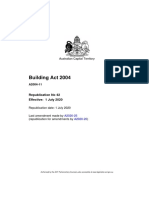 Building Act 2004: Australian Capital Territory