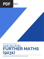 Caie As Level Further Maths 9231 Further Pure 1 v1