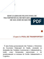 Resultados Do Piloto Pool de Transportes Da Secretaria Municipal de São José Do Rio Preto