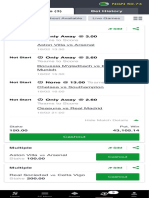 Only Away at 3.00: Teams To Score