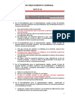 TEST Nº 10 PROCEDIMIENTO  ENJUICIAMIENTO RÁPIDO (II). PREPARACIÓN DEL JUICIO ORAL