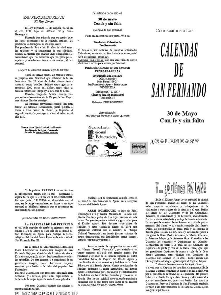 12.calendas de San Fernando PDF Bailes
