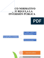 Marco normativo inversión pública