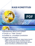 Klasifikasi Konstitusi Dan Pembuatan Konstitusi