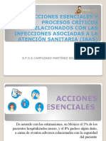 Acciones Esenciales Y Procesos Críticos Relacionados Con Las Infecciones Asociadas A La Atención Sanitaria (Iaas)