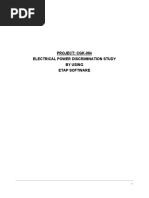 Project: Cgk-064 Electrical Power Discrimination Study by Using Etap Software